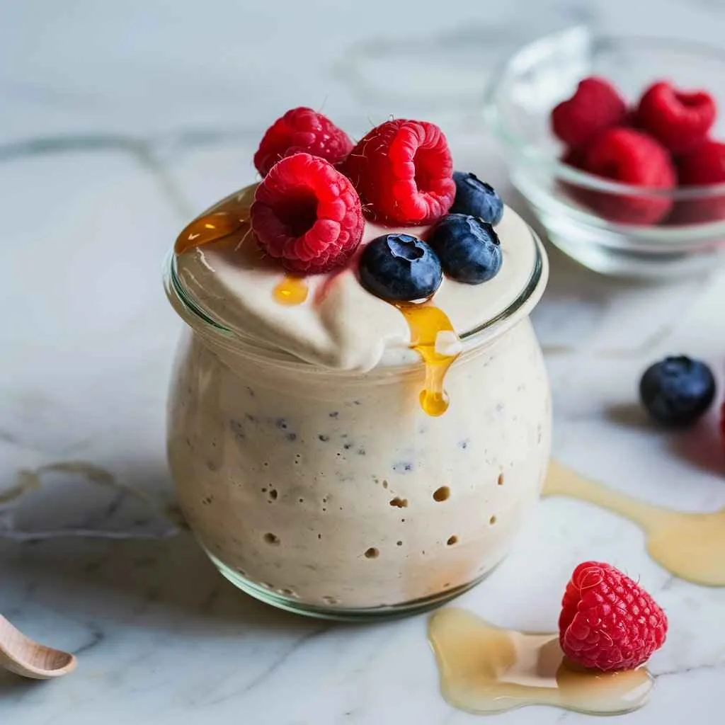 What is protein pudding made of? 3 Key Ingredients Delicious 4 Vanilla protein pudding topped with fresh berries and honey.What is protein pudding made of?