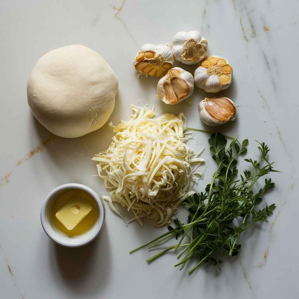 What are roasted garlic cheese sticks? 5 Irresistible Facts 2 Ingredients for roasted garlic cheese sticks on a marble surface.What are roasted garlic cheese sticks?