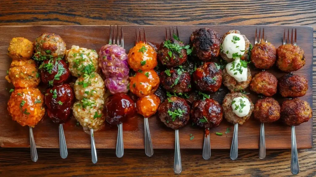 Why Are Meatballs Served at Baby Showers? 3 A variety of meatballs for baby showers, including cocktail, BBQ, Swedish, and vegetarian options.