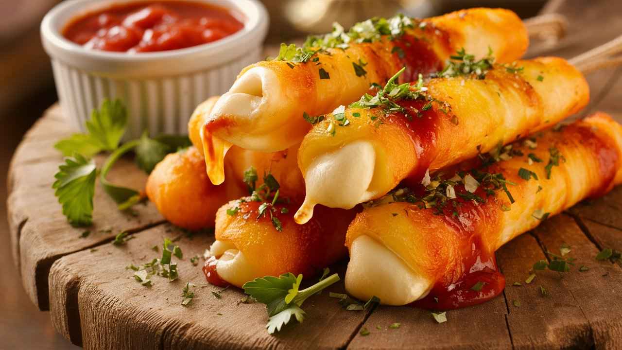 What are roasted garlic cheese sticks?.Roasted garlic cheese sticks with marinara sauce