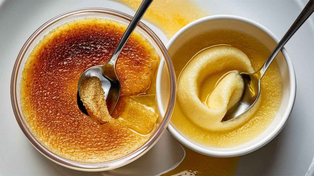 A delicious crème brûlée with caramelized sugar and a creamy custard.What's the Difference Between Crème Brûlée and Custard?