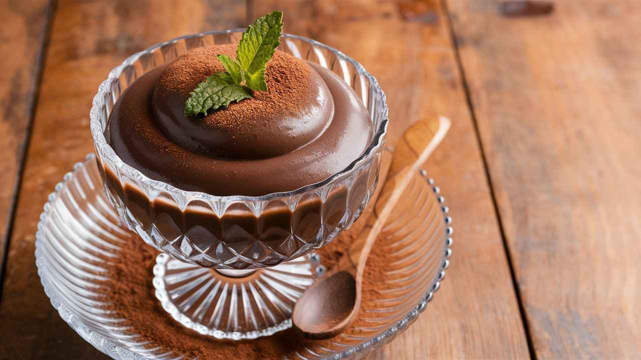 What is protein pudding made of?.Classic chocolate protein pudding garnished with mint.