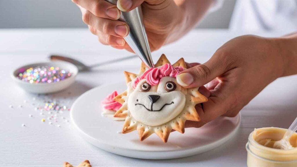 Who made the original frosted animal crackers?3 Surprising Facts 4 A frosted animal cracker being decorated with sprinkles.Who made the original frosted animal crackers?