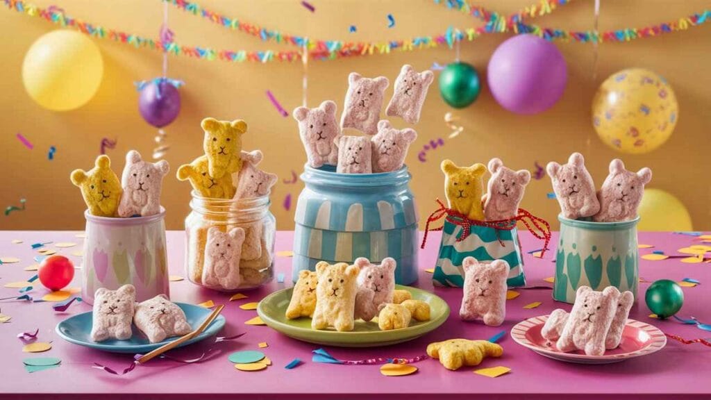 Who Makes Iced Animal Crackers? Discover 5 Fun Facts! 7 Iced animal crackers served as party treats with decorations.Who makes iced animal crackers?