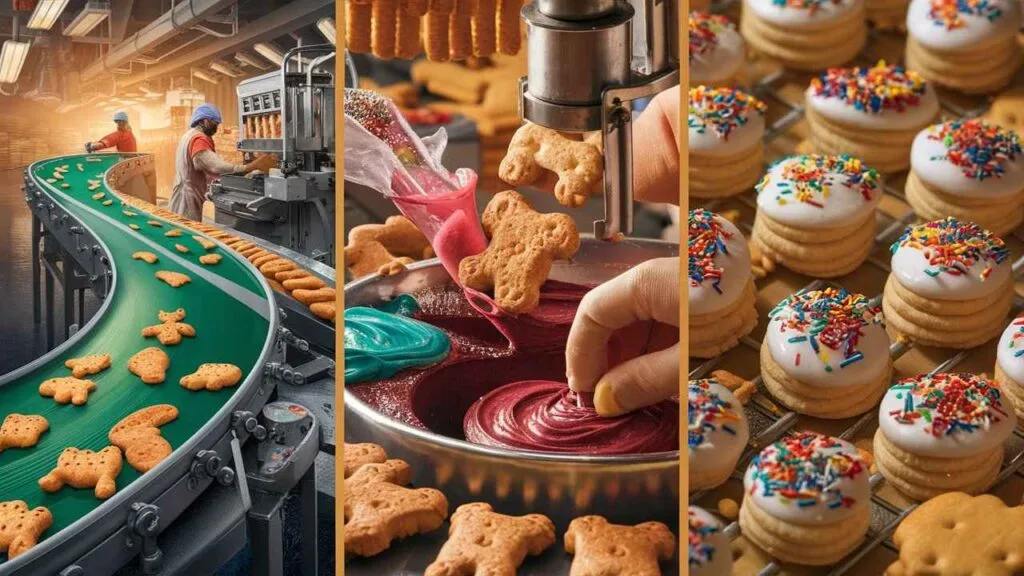 Who Makes Iced Animal Crackers? Discover 5 Fun Facts! 5 The process of frosting animal crackers with colorful icing and sprinkles.Who makes iced animal crackers?