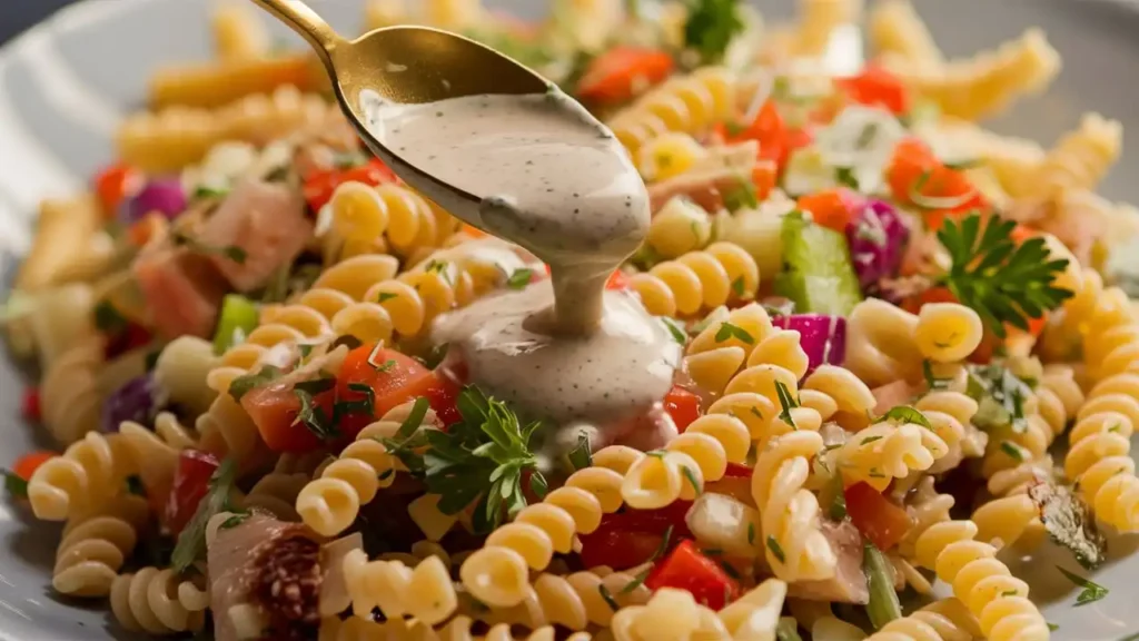 What are the five mistakes to avoid pasta salad? 5 Secrets 6 A spoon pouring extra dressing over a dry pasta salad.for What are the five mistakes to avoid pasta salad?