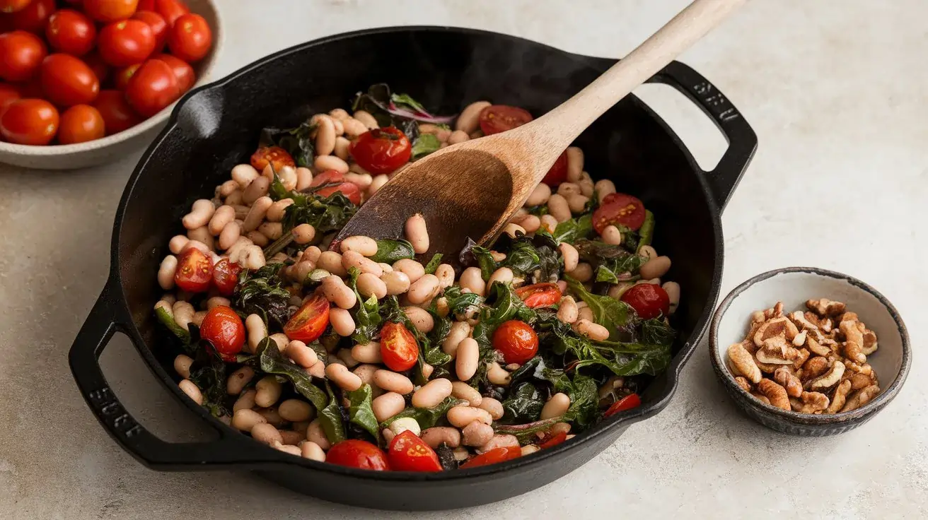 Is Escarole and Beans Good for You? 4 Secrets 5 Escarole And Beans Stew Simmering In A Large Pot With Sun Dried Tomatoes.Is Escarole and Beans Good for You?