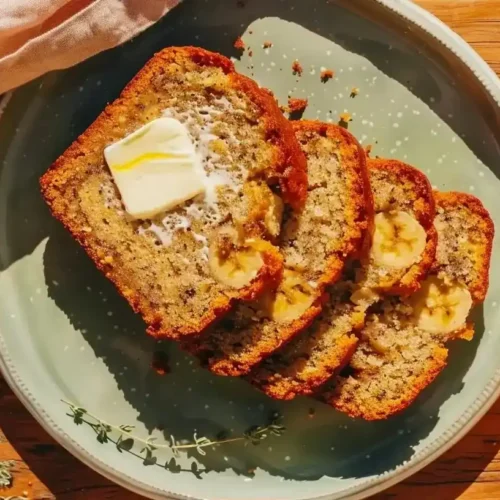 Banana Bread with 2 Bananas: Overview 2 Delicious banana bread with 2 bananas showing moist texture and golden crust, a quick and easy recipe for busy mornings