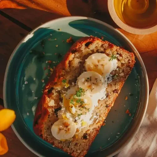 Banana Bread with Oil– Easy effortles kitchen 3 Moist banana bread with oil recipe showing perfect texture and golden crust, a quick and easy breakfast for busy families