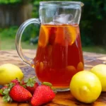 Finished Southern strawberry sweet tea pitcher